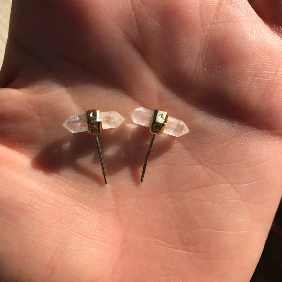 HTF Kendra Scott Joanna stud earrings - Crystal - Picture 2 of 3